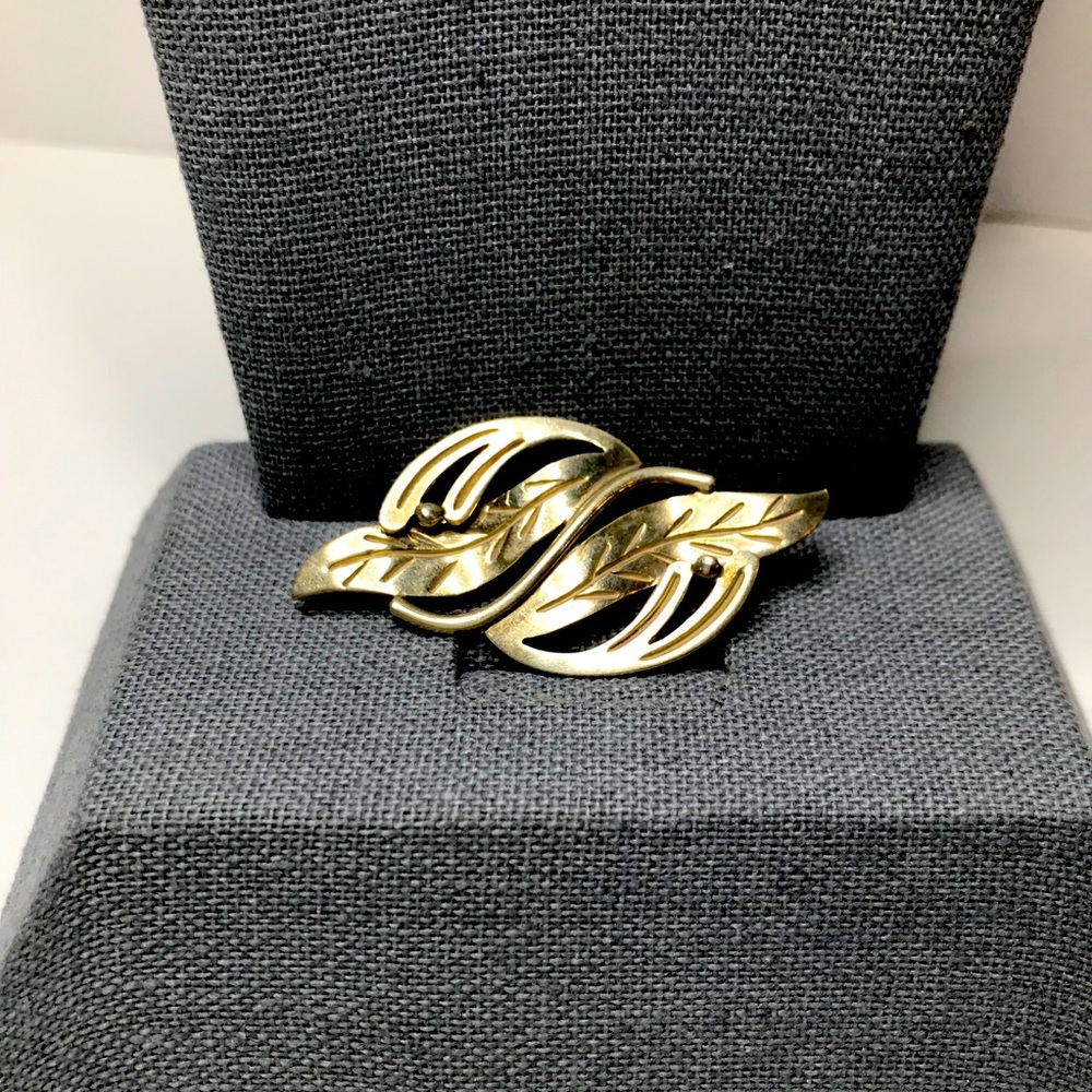 Puente Alpaca Texaco  Sterling Leaf Brooch